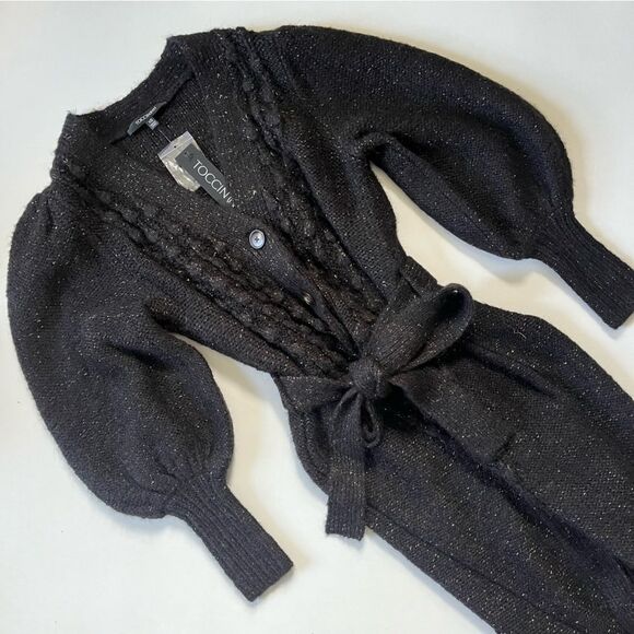 🖤 TOCCIN *Black* Camille Popcorn Cardigan Coat - Picture 8 of 14